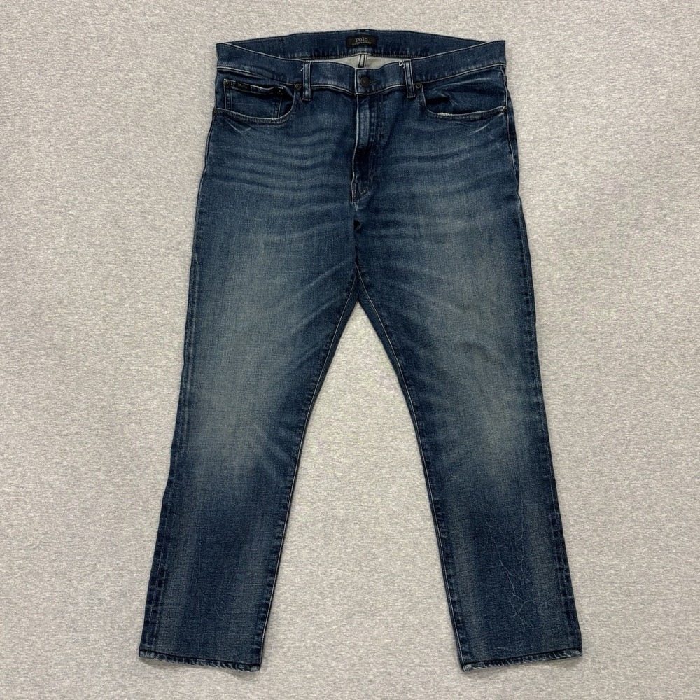 Polo Ralph Lauren Sullivan Slim Jeans Men's Size 36x42 (Fits 36x28) Blue Faded